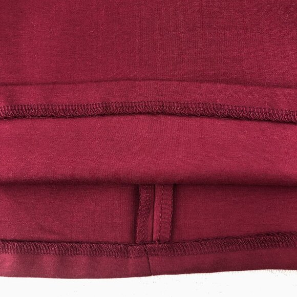 Catherine Malandrino Burgundy Scoop Neck Dress with Wide Bell Sleeves Size M - Picture 9 of 11